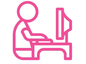 Person sitting at computer