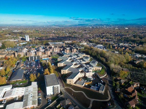 Ariel view of the North View facility within the North Manchester General Hospital (NMGH) site.